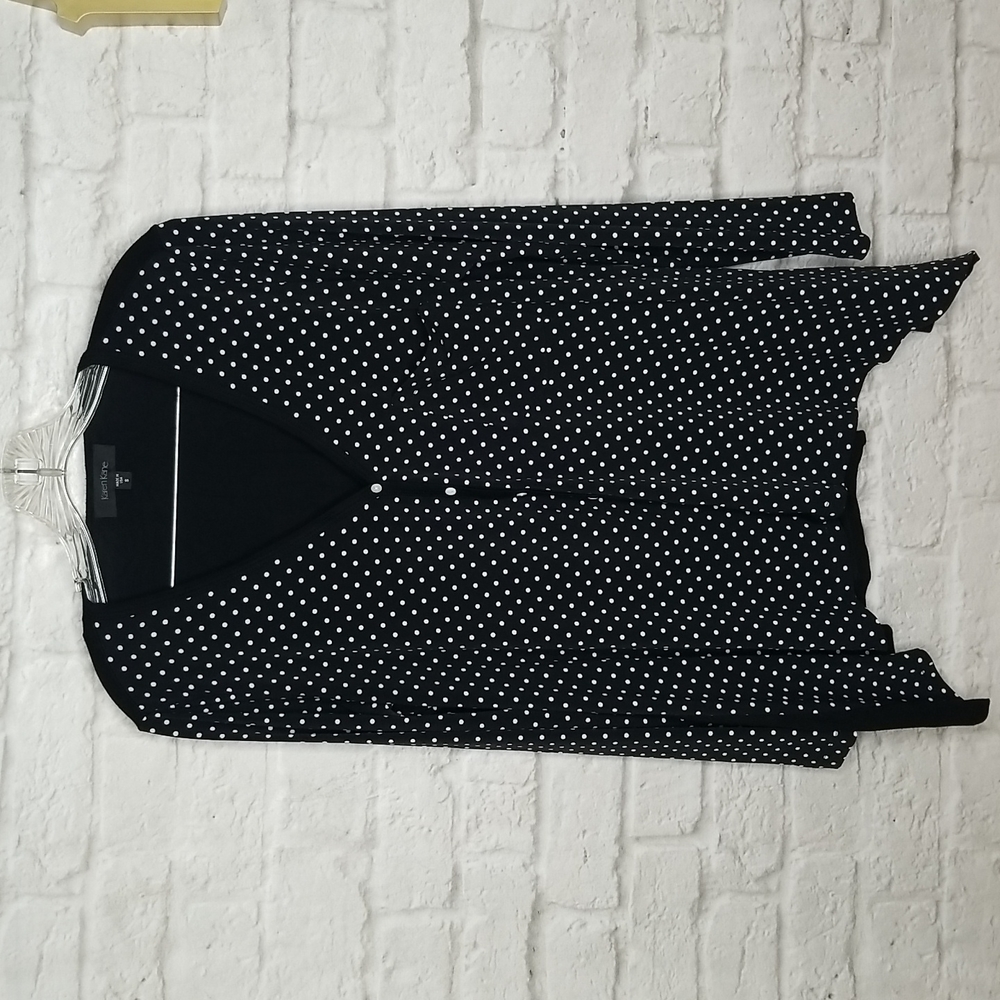 Karen Kane Black and White Polka Dot Pijama Top Size S